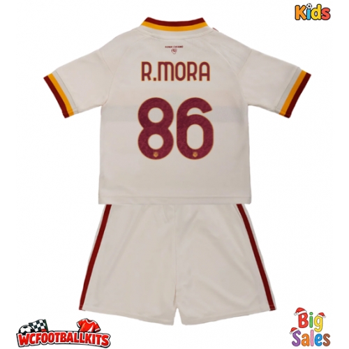 AS Roma Rodrigo Mora #86 Replica Away Stadium Kit for Kids 2026-27 Short Sleeve (+ pants)